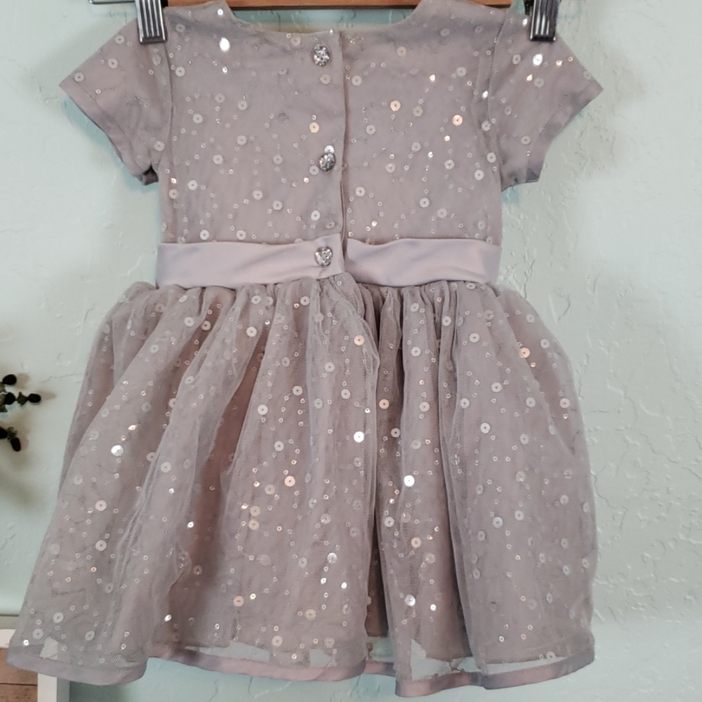 Nanette Lepore grey sequin bow dress - Picture 4 of 7